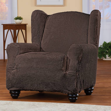 Box cushion wingback online chair slipcover